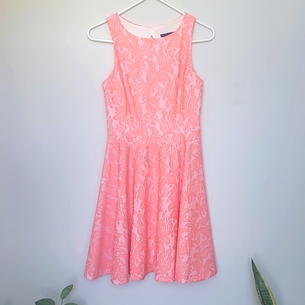Aqua lace cut out dress
